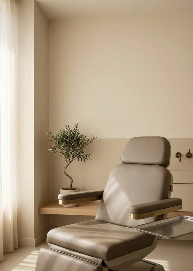 An empty medspa treatment room