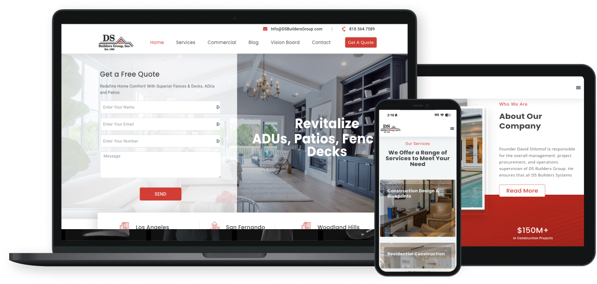 Website we built for a landscaping and outdoor living company